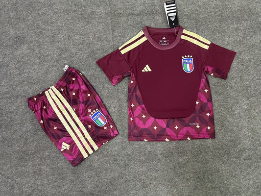 Italy Goalkeeper Kids Fans Football Jersey 2026/2027