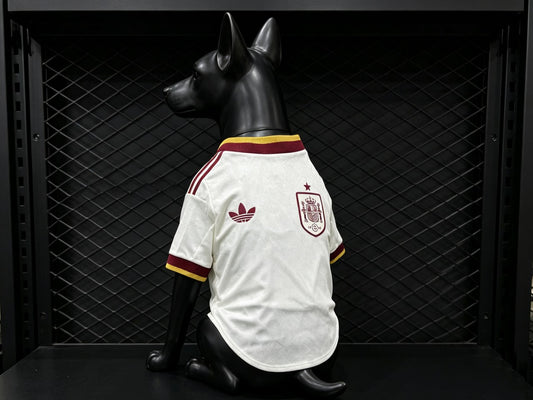 Spain Away Dog Pet Player Football Jersey 2026/2027