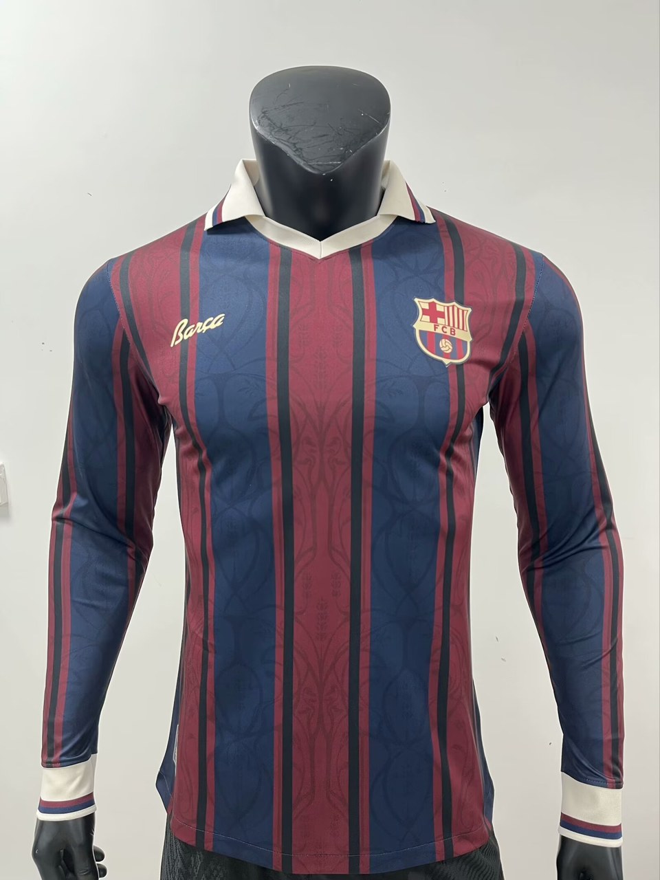 Barcelona Polo 125 Year Special Edition Long Sleeve Player Football Jersey 2025/2026