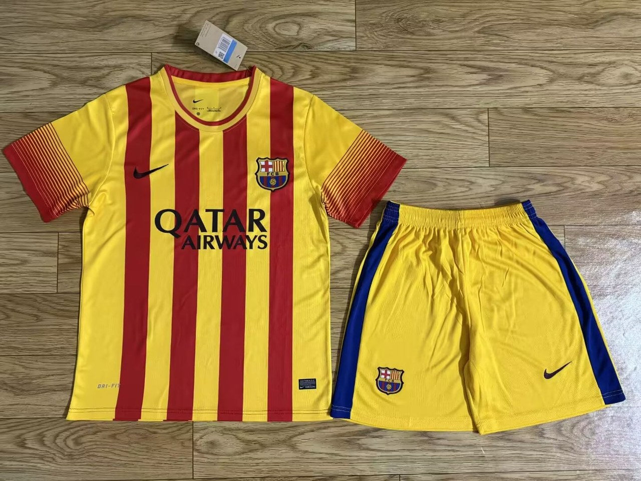 Retro Barcelona Kits Suit Away Yellow 2013/2014