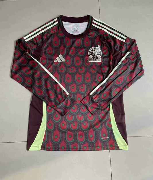 Mexico Home Long Sleeve Fans Football Jersey 2024/2025