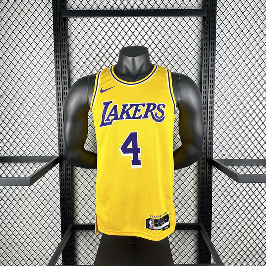 Los Angeles Lakers Yellow #4 KNECHT NBA Jerseys 2023