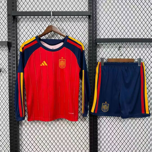 Spain Home Long Sleeve Fans Sets With Pants Football Jersey 2026/2027