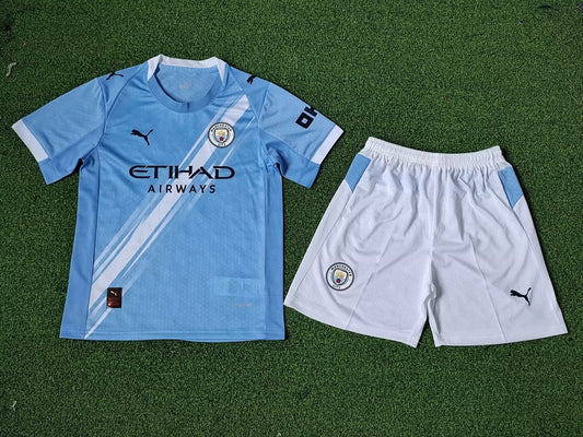 Manchester City Home Player Kids Football Jersey 2025/2026