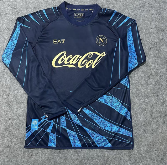 Napoli Long Sleeve Pre-race Uniform Special Edition Fans Football Jersey 2025/2026