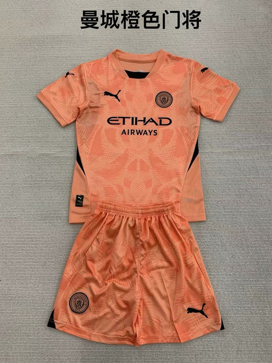 Manchester City Goalkeeper Kids Football Jersey 2024/2025