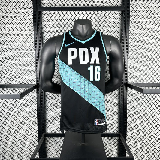 Portland Trail Blazers City Edition Black #16 YANG NBA Jerseys 2026