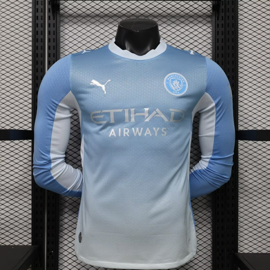 Manchester City Long Sleeve Home Player Football Jersey 2026/2027