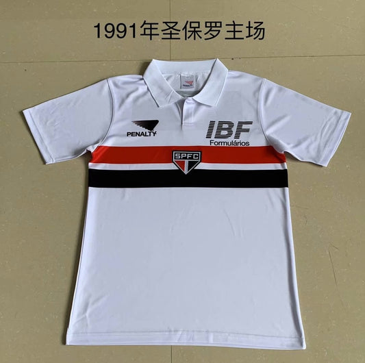 Retro Sao Paulo Home Football Jersey 1991