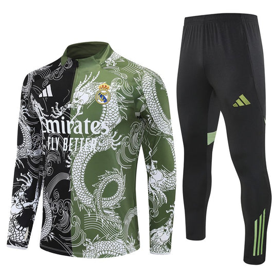 Real Madrid Training Tracksuit Green Black (Kids And Man ) 2025/2026