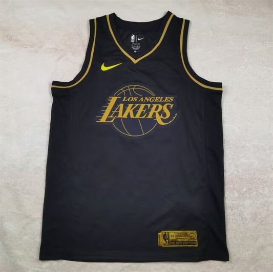Los Angeles Lakers Black Gold Edition Black #77 DONCIC NBA Jerseys