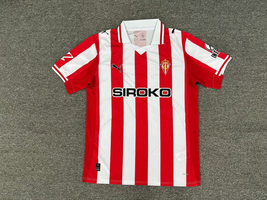 Sporting Gijon Home Fans Football Jersey 2025/2026