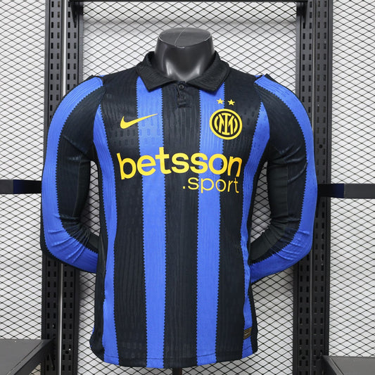 Inter Milan Home Long Sleeve Player Football Jersey 2026/2027