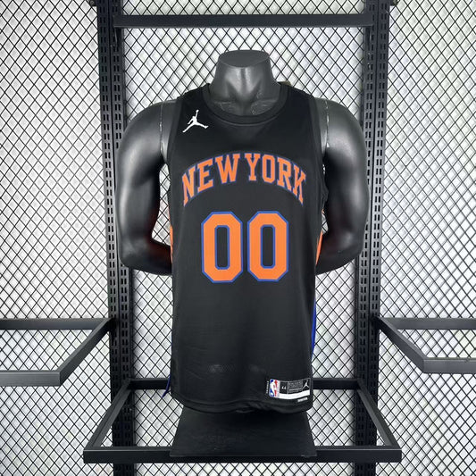 New York Knicks Black #00 CLARKSON NBA Jerseys 2025/2026