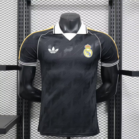 Retro Real Madrid Polo Fans Black Football Jersey 2025/2026