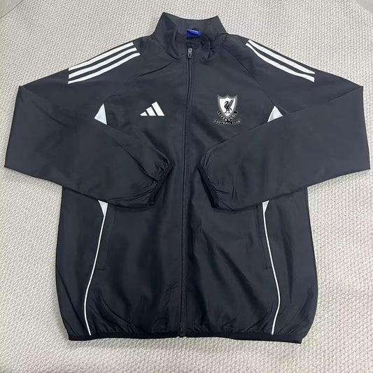 Liverpool Windbreaker Black Football Jersey 2025/2026