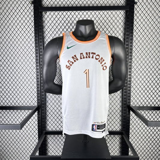 San Antonio Spurs City Edition White #1 WEMBANYAMA NBA Season Jerseys 2024