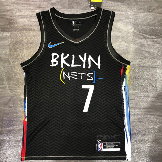 Brooklyn Nets City Edition Graffiti Black #7 DURANT NBA Season Jerseys 2021