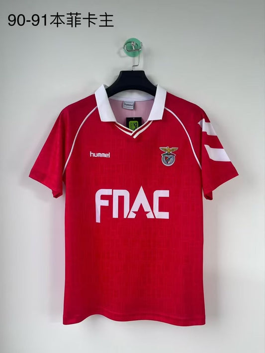 Retro Benfica Home Fans Football Jersey 1990/1991