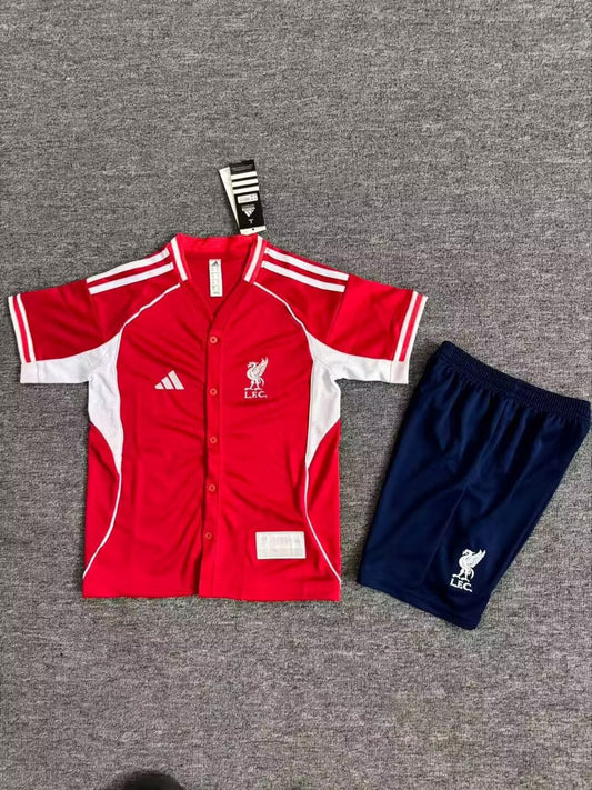 MLB Liverpool Kids Red Baseball Jerseys 2025/2026