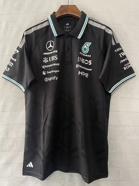 F1 Mercedes-Benz POLO Black Short Sleeve Racing Suit 2026