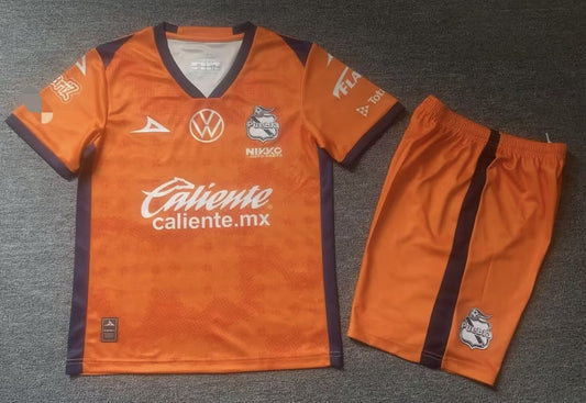 Puebla Third Away Orange Kids1:1 Quality Football Jersey 2025/2026