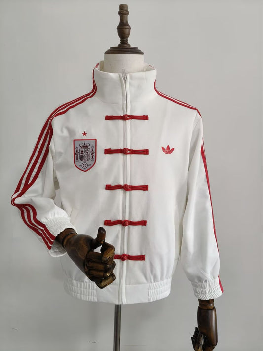Spain Tang Suit Windbreaker Wihte Football Jersey 2026/2027