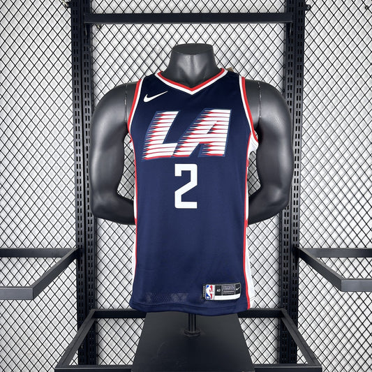 Los Angeles Clippers City Edition Blue #2 LRONARD NBA Season Jerseys 2019