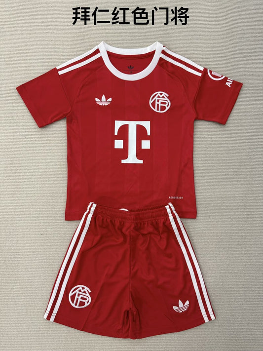 Bayern Munich Goalkeeper Red Fans Kits Football Jersey 2025/2026 (Kids And Man )