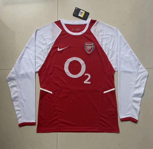 Retro Arsenal Home Long Sleeve Football Jersey 2002/2004