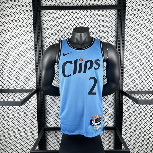 Los Angeles Clippers City Edition #2 LEONARD Blue NBA Jerseys 2025