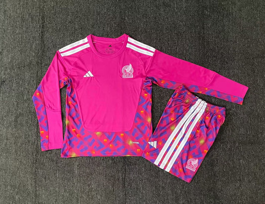 Mexico Goalkeeper Long Sleeve Kids Football Jersey 2026/2027