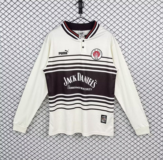 Retro St. Pauli Home Long Sleeve Fans Football Jersey 1997/1998
