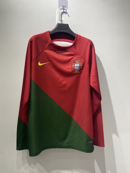 Portugal Home Long Sleeve Fans Football Jersey 2022/2023