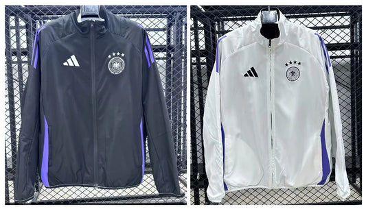 Germany Two-sided Windbreaker White Black 2025/2026
