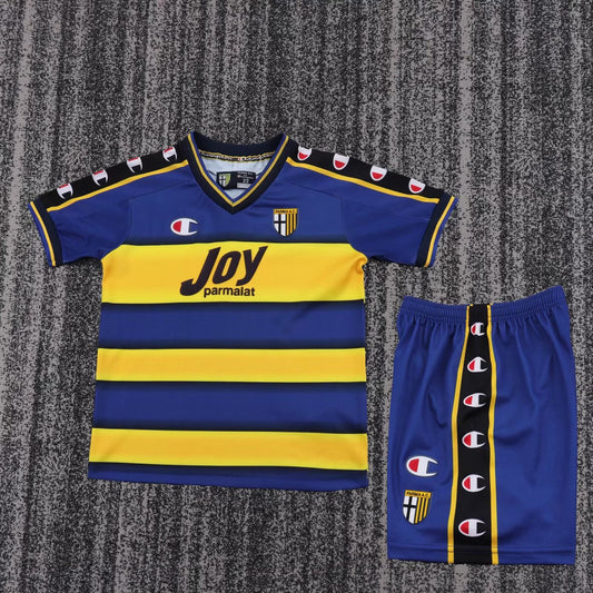 Retro Parma Home Kids Football Jersey 2001/2002