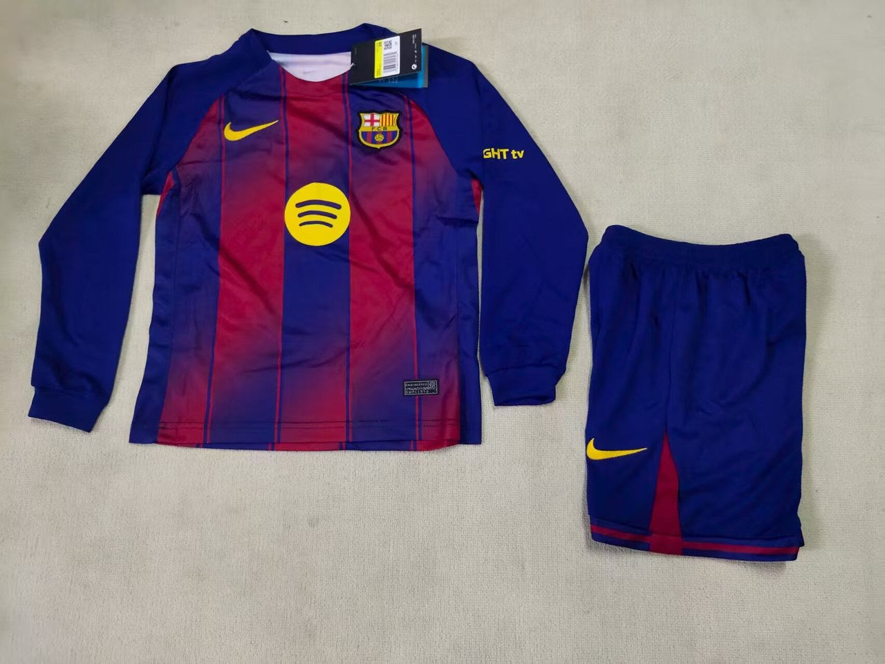 Barcelona Home Long Kids Football Jersey 2025/2026