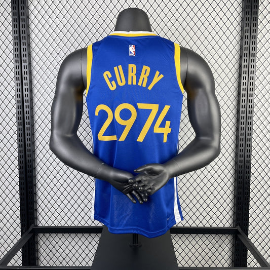 Golden State Warriors V-neck Blue #2974 CURRY NBA Season Jerseys 2023