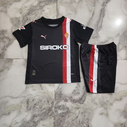 Sporting Gijon Away Kids Fans Football Jersey 2025/2026