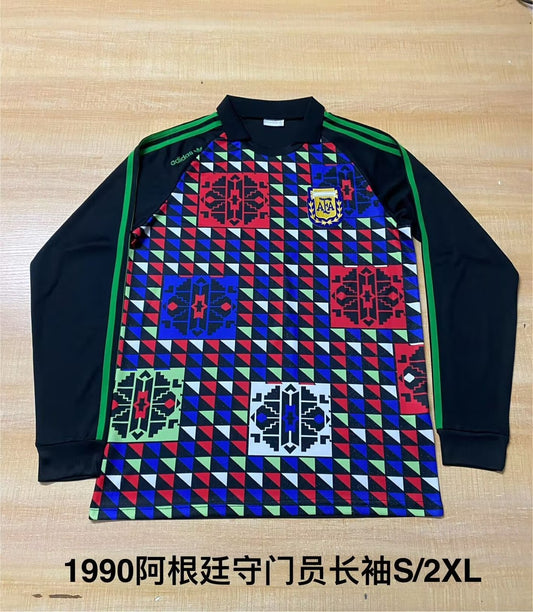 Retro Argentina Long Sleeve Football Jersey 1990