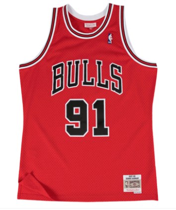 NBA Mitchell & Ness Bull 91 Red