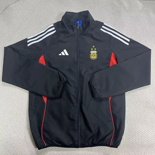 Argentina Windbreaker Black Football Jersey 2025/2026