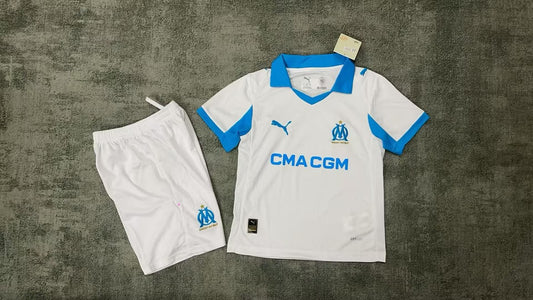 Marseille Home Kids Football Jersey 2025/2026