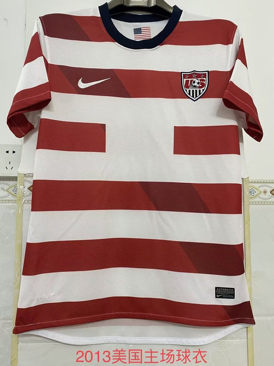 Retro USA Home Fans Football Jersey 2013