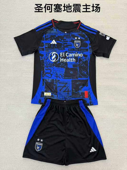 San Jose Earthquakes Home Fans Kits Football Jersey 2025/2026 (Kids And Man )