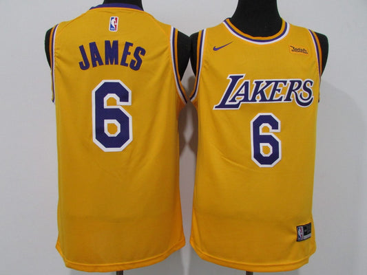NBA Lakers # 6 James Award Yellow