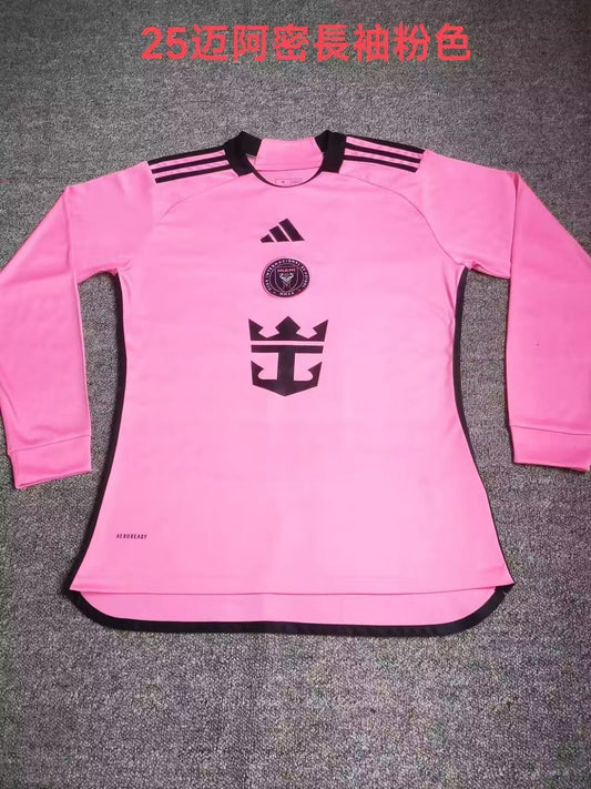 Inter Miami Home Long Sleeve Fans Football Jersey 2024/2025