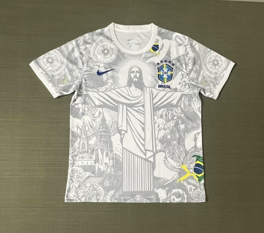 Brazil Jesus White Goddess Fans Football Jersey 2025/2026