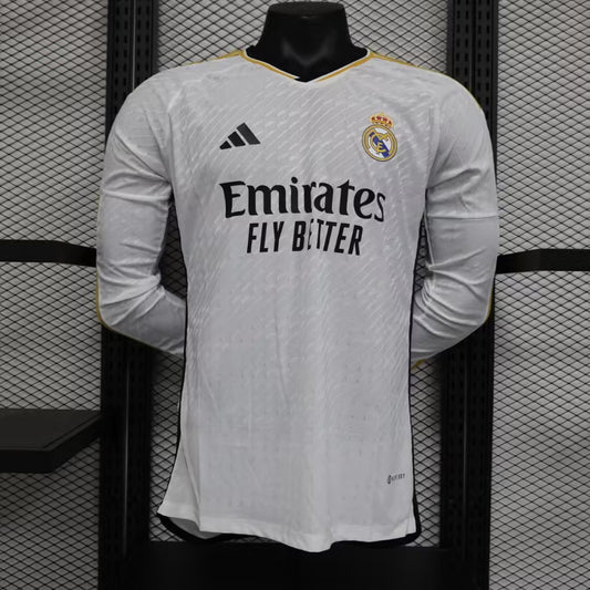 Real Madrid Home Long Sleeve Player Football Jersey 2023/2024