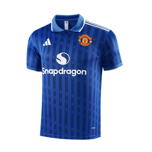Manchester United Polo Fans Blue Football Jersey 2025/2026